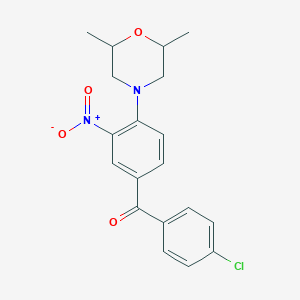 (4-chlorophenyl)[4-(2,6-dimethyl-4-morpholinyl)-3-nitrophenyl]methanone