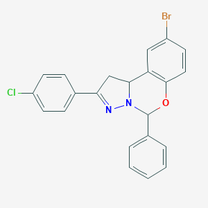 9-Bromo-2-(4-chlorophenyl)-5-phenyl-1,10b-dihydropyrazolo[1,5-c][1,3]benzoxazine