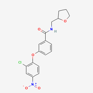 3-(2-chloro-4-nitrophenoxy)-N-(tetrahydro-2-furanylmethyl)benzamide