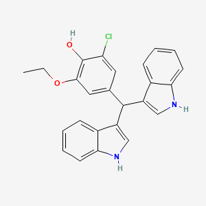 2-chloro-4-(di-1H-indol-3-ylmethyl)-6-ethoxyphenol