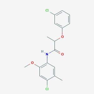 N-(4-chloro-2-methoxy-5-methylphenyl)-2-(3-chlorophenoxy)propanamide