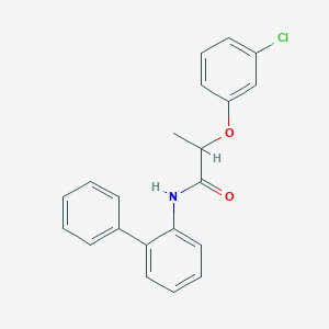 molecular formula C21H18ClNO2 B4073890 N-2-biphenylyl-2-(3-chlorophenoxy)propanamide 