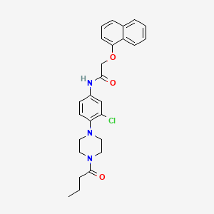 molecular formula C26H28ClN3O3 B4073912 N-[4-(4-butyryl-1-piperazinyl)-3-chlorophenyl]-2-(1-naphthyloxy)acetamide 