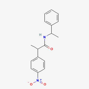 2-(4-nitrophenyl)-N-(1-phenylethyl)propanamide