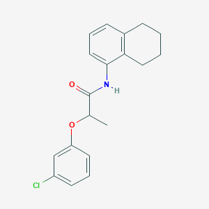 molecular formula C19H20ClNO2 B4073960 2-(3-chlorophenoxy)-N-(5,6,7,8-tetrahydro-1-naphthalenyl)propanamide 