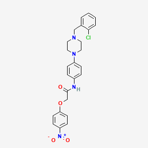 N-{4-[4-(2-chlorobenzyl)-1-piperazinyl]phenyl}-2-(4-nitrophenoxy)acetamide