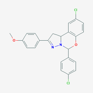 9-Chloro-5-(4-chlorophenyl)-2-(4-methoxyphenyl)-1,10b-dihydropyrazolo[1,5-c][1,3]benzoxazine