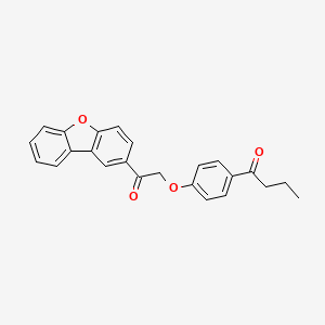 molecular formula C24H20O4 B4073971 1-[4-(2-dibenzo[b,d]furan-2-yl-2-oxoethoxy)phenyl]-1-butanone 