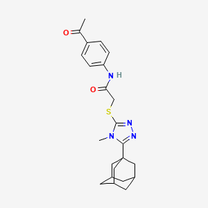 N-(4-acetylphenyl)-2-{[5-(1-adamantyl)-4-methyl-4H-1,2,4-triazol-3-yl]thio}acetamide