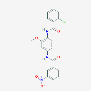 2-chloro-N-{2-methoxy-4-[(3-nitrobenzoyl)amino]phenyl}benzamide