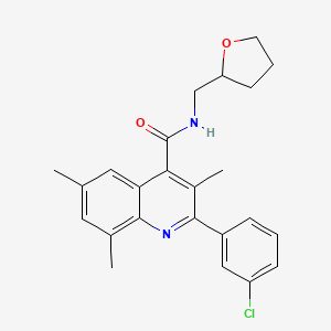 2-(3-chlorophenyl)-3,6,8-trimethyl-N-(tetrahydro-2-furanylmethyl)-4-quinolinecarboxamide