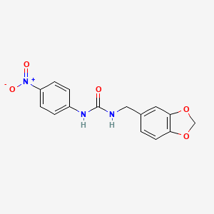 molecular formula C15H13N3O5 B4074019 N-(1,3-benzodioxol-5-ylmethyl)-N'-(4-nitrophenyl)urea 