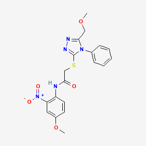 2-{[5-(methoxymethyl)-4-phenyl-4H-1,2,4-triazol-3-yl]thio}-N-(4-methoxy-2-nitrophenyl)acetamide