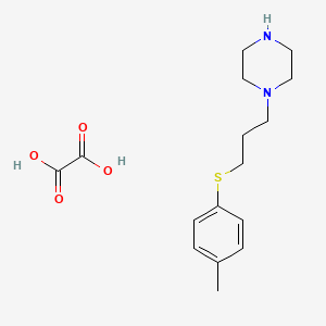 molecular formula C16H24N2O4S B4074028 1-{3-[(4-methylphenyl)thio]propyl}piperazine oxalate 