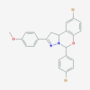 4-[9-Bromo-5-(4-bromophenyl)-1,10b-dihydropyrazolo[1,5-c][1,3]benzoxazin-2-yl]phenyl methyl ether