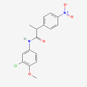 N-(3-chloro-4-methoxyphenyl)-2-(4-nitrophenyl)propanamide