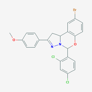 9-Bromo-5-(2,4-dichlorophenyl)-2-(4-methoxyphenyl)-1,10b-dihydropyrazolo[1,5-c][1,3]benzoxazine