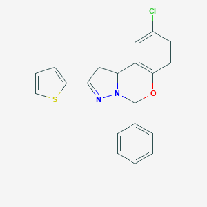 9-Chloro-5-(4-methylphenyl)-2-(2-thienyl)-1,10b-dihydropyrazolo[1,5-c][1,3]benzoxazine