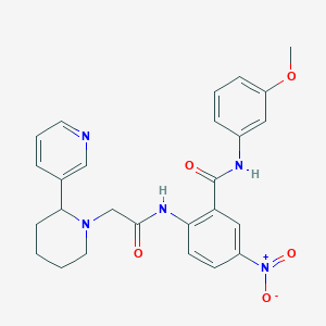 N-(3-methoxyphenyl)-5-nitro-2-({[2-(3-pyridinyl)-1-piperidinyl]acetyl}amino)benzamide