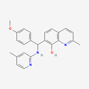 7-{(4-methoxyphenyl)[(4-methyl-2-pyridinyl)amino]methyl}-2-methyl-8-quinolinol