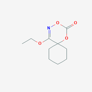 molecular formula C10H15NO4 B040741 5-Ethoxy-1,3-dioxa-4-azaspiro[5.5]undec-4-en-2-one CAS No. 115372-96-8