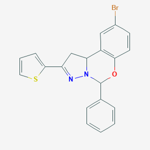 9-Bromo-5-phenyl-2-thien-2-yl-1,10b-dihydropyrazolo[1,5-c][1,3]benzoxazine