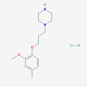 molecular formula C15H25ClN2O2 B4074156 1-[3-(2-methoxy-4-methylphenoxy)propyl]piperazine hydrochloride 