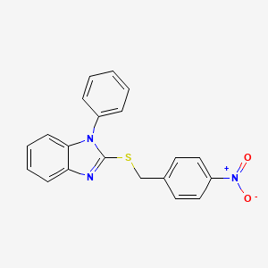 2-[(4-nitrobenzyl)thio]-1-phenyl-1H-benzimidazole