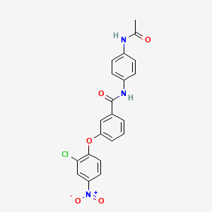 molecular formula C21H16ClN3O5 B4074177 N-[4-(acetylamino)phenyl]-3-(2-chloro-4-nitrophenoxy)benzamide 