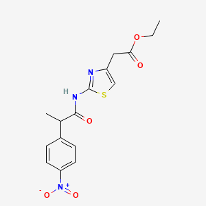 ethyl (2-{[2-(4-nitrophenyl)propanoyl]amino}-1,3-thiazol-4-yl)acetate