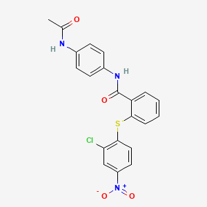 N-[4-(acetylamino)phenyl]-2-[(2-chloro-4-nitrophenyl)thio]benzamide