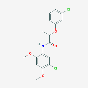 N-(5-chloro-2,4-dimethoxyphenyl)-2-(3-chlorophenoxy)propanamide