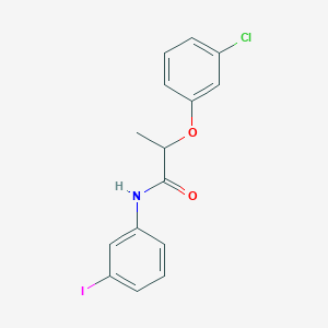 molecular formula C15H13ClINO2 B4074271 2-(3-chlorophenoxy)-N-(3-iodophenyl)propanamide 