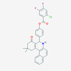 4-(2,2-Dimethyl-4-oxo-1,2,3,4,5,6-hexahydrobenzo[a]phenanthridin-5-yl)phenyl 2-chloro-4,5-difluorobenzoate