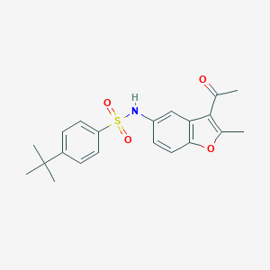 N-(3-acetyl-2-methyl-1-benzofuran-5-yl)-4-tert-butylbenzenesulfonamide