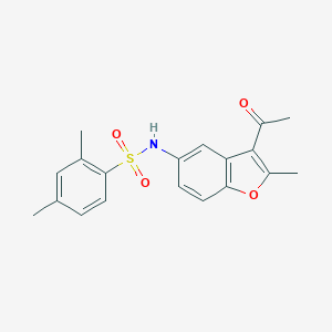 molecular formula C19H19NO4S B407433 N-(3-乙酰基-2-甲基-1-苯并呋喃-5-基)-2,4-二甲基苯磺酰胺 CAS No. 420842-52-0