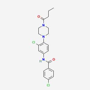 N-[4-(4-butyryl-1-piperazinyl)-3-chlorophenyl]-4-chlorobenzamide