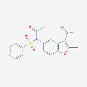 N-acetyl-N-(3-acetyl-2-methyl-1-benzofuran-5-yl)benzenesulfonamide