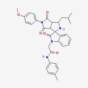 molecular formula C33H34N4O5 B4074399 2-[3'-isobutyl-5'-(4-methoxyphenyl)-2,4',6'-trioxo-3',3a',4',5',6',6a'-hexahydro-2'H-spiro[indole-3,1'-pyrrolo[3,4-c]pyrrol]-1(2H)-yl]-N-(4-methylphenyl)acetamide 