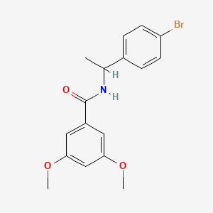 molecular formula C17H18BrNO3 B4074413 N-[1-(4-bromophenyl)ethyl]-3,5-dimethoxybenzamide 