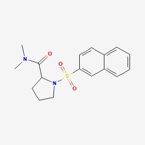 molecular formula C17H20N2O3S B4074423 N,N-dimethyl-1-(2-naphthylsulfonyl)prolinamide 