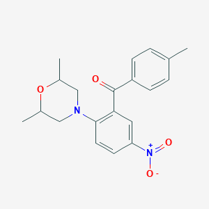 [2-(2,6-dimethyl-4-morpholinyl)-5-nitrophenyl](4-methylphenyl)methanone