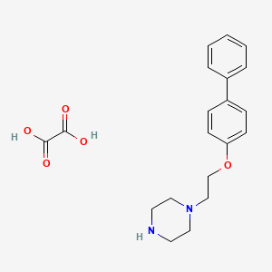 molecular formula C20H24N2O5 B4074471 1-[2-(4-biphenylyloxy)ethyl]piperazine oxalate 