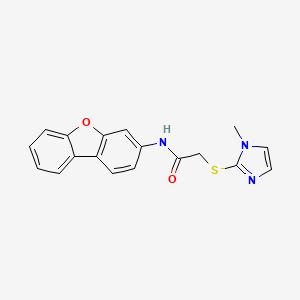 N-dibenzo[b,d]furan-3-yl-2-[(1-methyl-1H-imidazol-2-yl)thio]acetamide