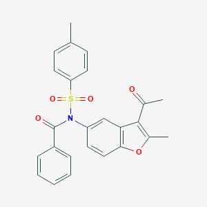 N-(3-acetyl-2-methyl-1-benzofuran-5-yl)-N-benzoyl-4-methylbenzenesulfonamide