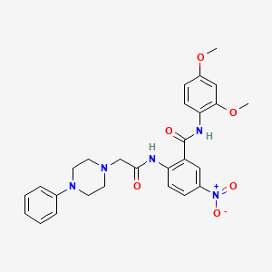 N-(2,4-dimethoxyphenyl)-5-nitro-2-{[(4-phenyl-1-piperazinyl)acetyl]amino}benzamide