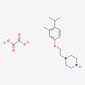 molecular formula C18H28N2O5 B4074508 1-[2-(4-isopropyl-3-methylphenoxy)ethyl]piperazine oxalate CAS No. 1185165-64-3