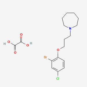 molecular formula C17H23BrClNO5 B4074517 1-[3-(2-bromo-4-chlorophenoxy)propyl]azepane oxalate 