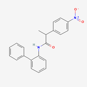 molecular formula C21H18N2O3 B4074519 N-2-biphenylyl-2-(4-nitrophenyl)propanamide 