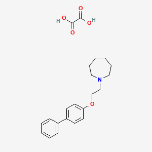 molecular formula C22H27NO5 B4074567 1-[2-(4-biphenylyloxy)ethyl]azepane oxalate 